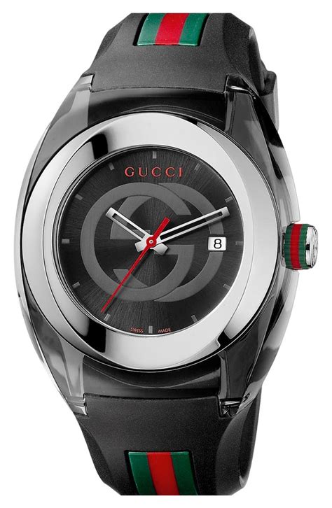 gucci sync watch sale|Gucci watch with rubber strap.